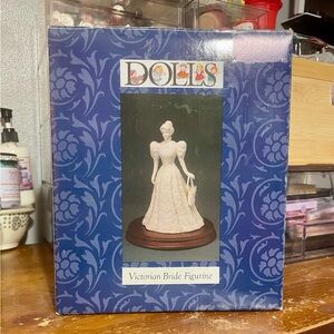 Vintage DOLLS Victorian Bride porcelain music Figurine